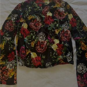 Guess Red and Yellow Floral Blouse